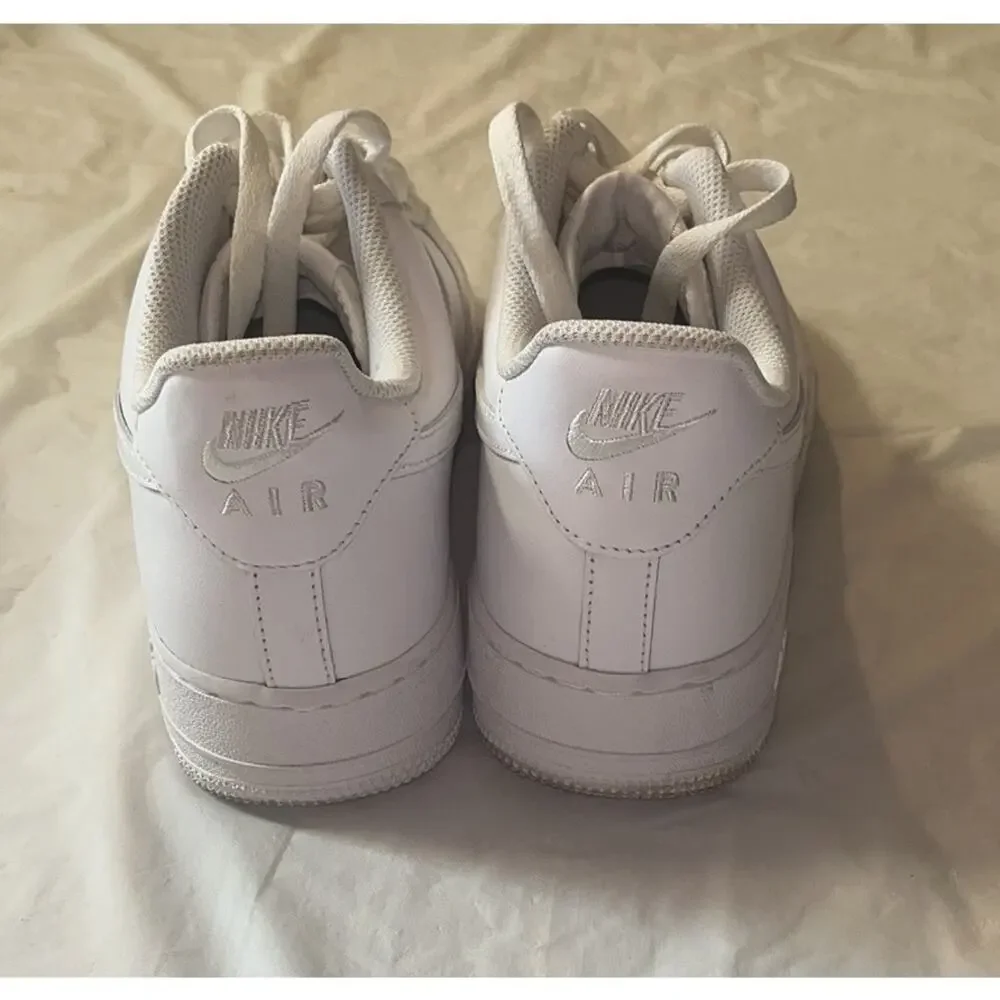 Nike Air Force 1 '07 Low Triple White Sneakers CW2288-111 Men White Leather 10.5 - Picture 4 of 10
